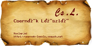 Csernák László névjegykártya