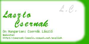 laszlo csernak business card