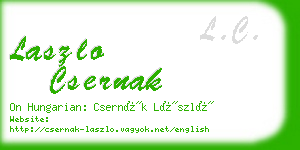 laszlo csernak business card